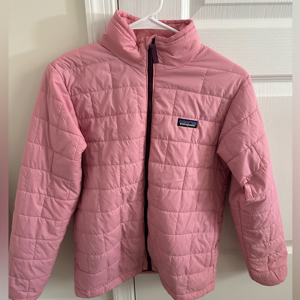 Patagonia Pink Nano Puff Outdoor Jacket, Girls XL 14/6